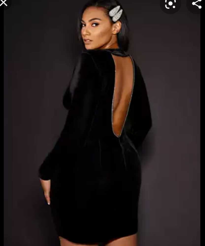 Plus Black Velvet Sheath Dress - Gabrielle Union